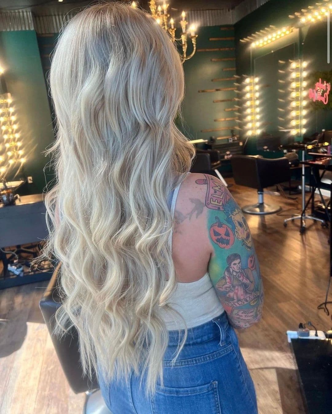 Dimensional blonde bob created at Hair Mafia Salon